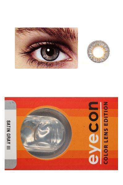 Eyecon Colour Lenses - 3 Tone Satin Grey - Beautiful Black Hair