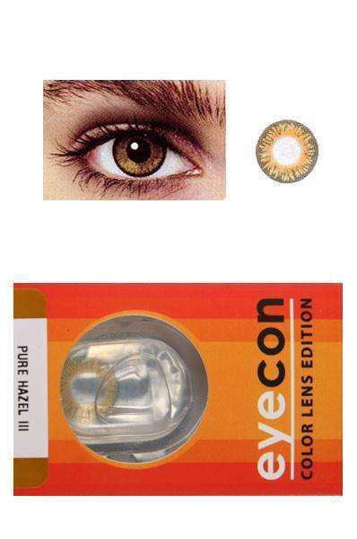 Eyecon Colour Lenses - 3 Tone Pure Hazel - Beautiful Black Hair