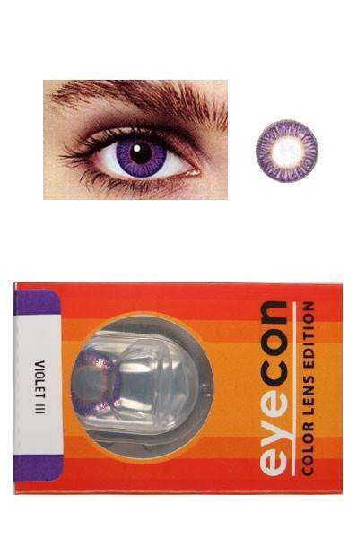 Eyecon Colour Lenses - 3 Tone Violet - Beautiful Black Hair