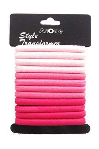 12pcs Ponytail Holders Pink - Beautiful Black Hair