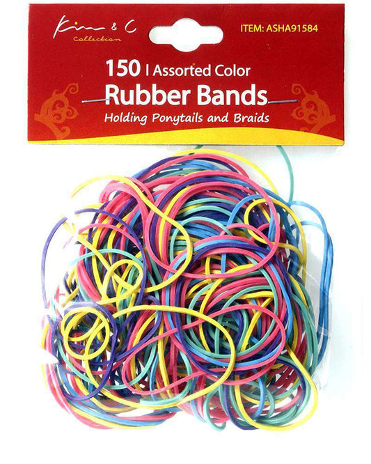 150 Rubber Band Large - Assorted - Beautiful Black Hair