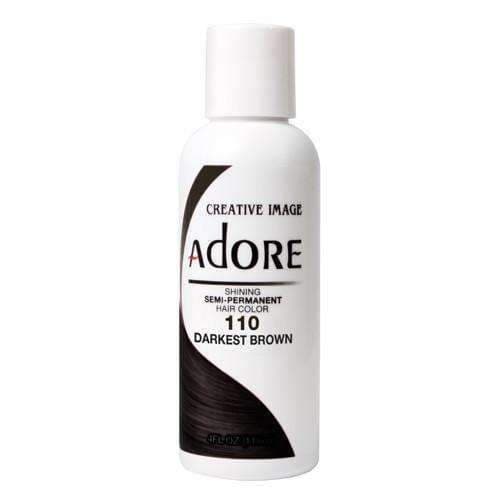 Adore Semi-Permanent Hair Color - 110 Darkest Brown - Beautiful Black Hair
