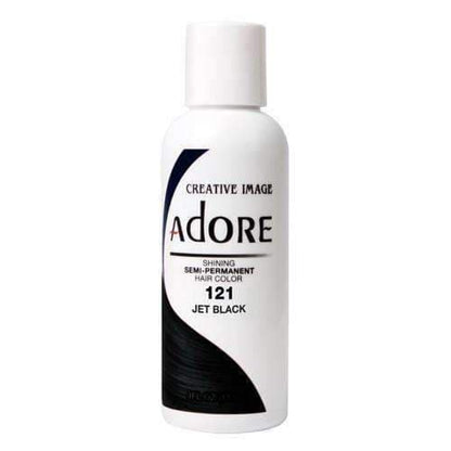 Adore Semi-Permanent Hair Color - 121 Jet Black - Beautiful Black Hair