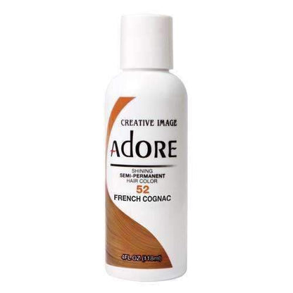 Adore Semi-Permanent Hair Color - 52 French Cognac - Beautiful Black Hair