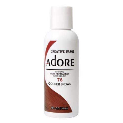 Adore Semi-Permanent Hair Color - 76 Copper Brown - Beautiful Black Hair