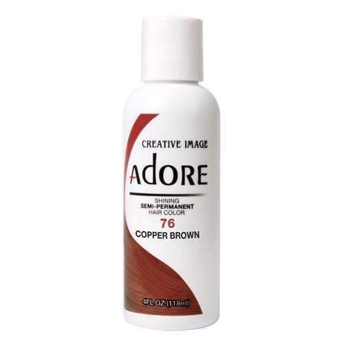 Adore Semi-Permanent Hair Color - 76 Copper Brown - Beautiful Black Hair