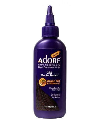 Adore Plus Hair Color For Gray Hair - 378 Mocha Brown - Beautiful Black Hair