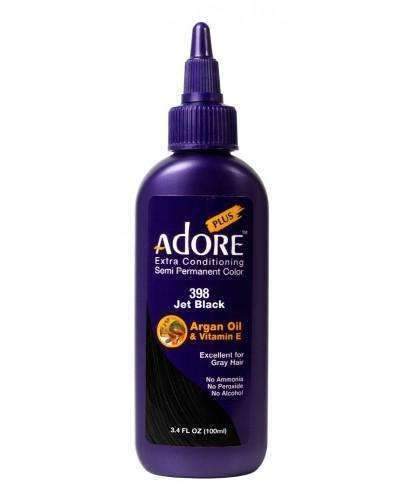Adore Plus Hair Color For Gray Hair - 398 Jet Black - Beautiful Black Hair