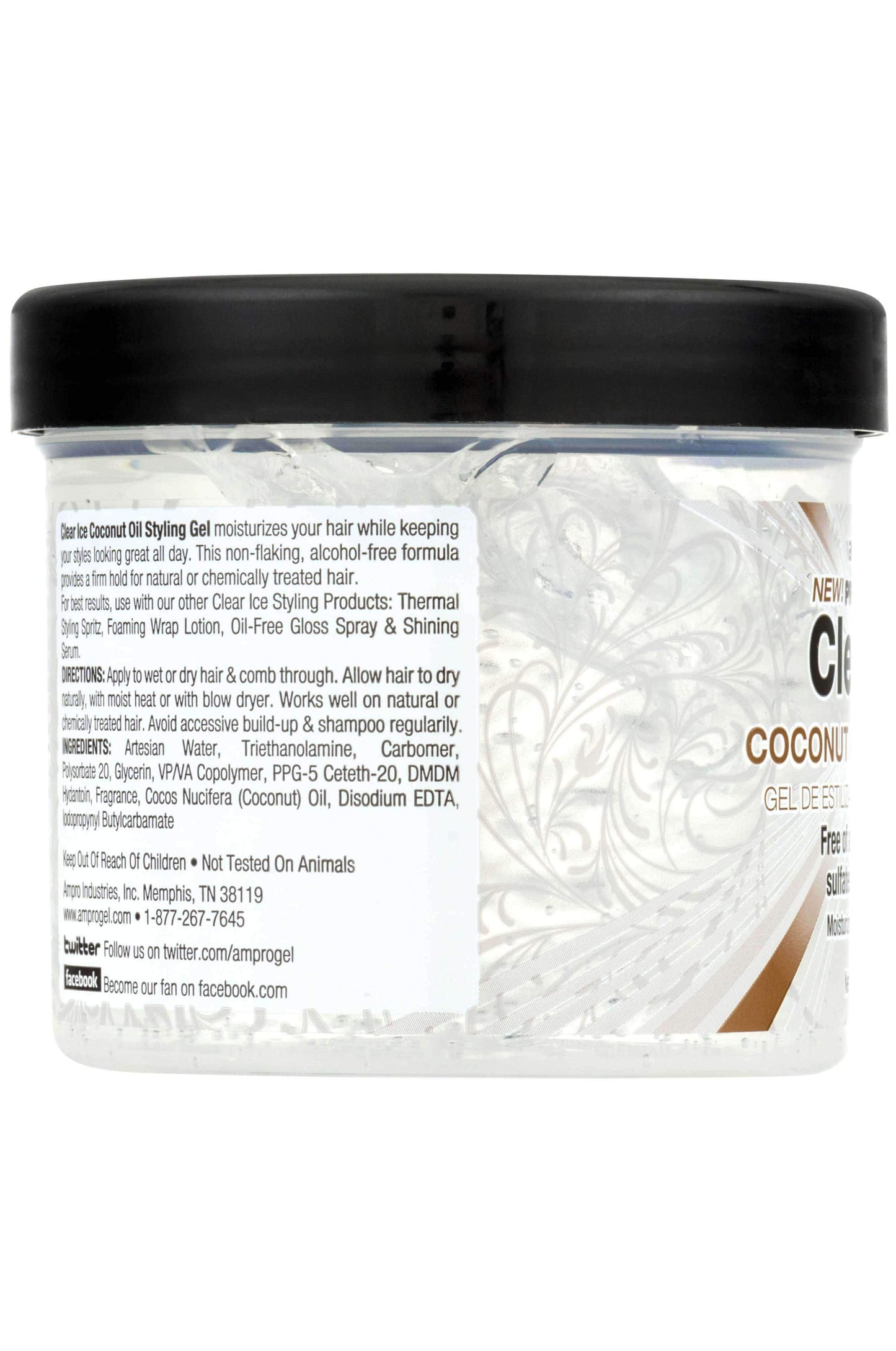 Ampro Pro Styl Clear Ice Coconut Oil Styling Gel
