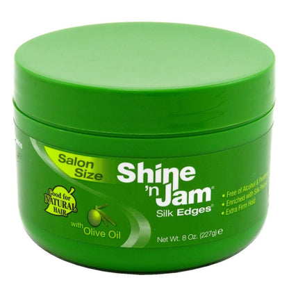 Ampro Shine 'n Jam Silk Edges w/ Olive Oil 8oz