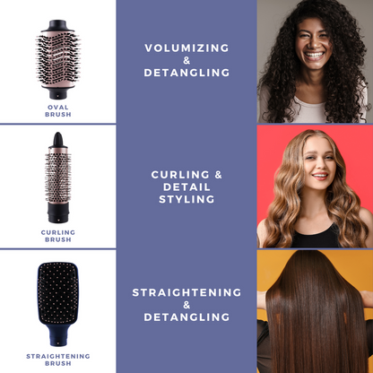 Hot & Hotter All-In-One Interchangeable Hair Dryer Brush #5913