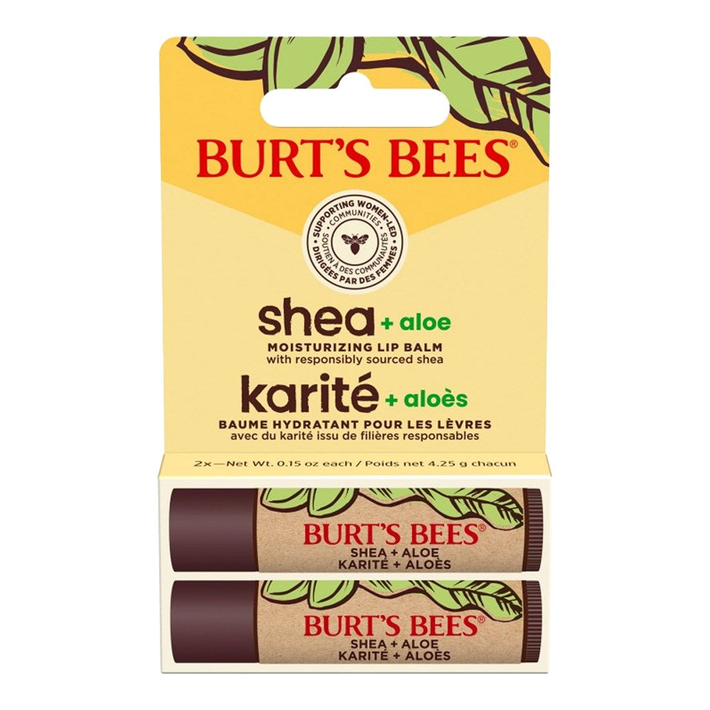 Burt's Bees Shea + Aloe Moisturizing Lip Balm 2pk