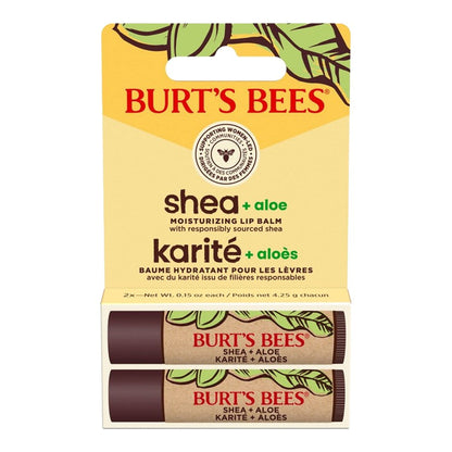 Burt's Bees Shea + Aloe Moisturizing Lip Balm 2pk