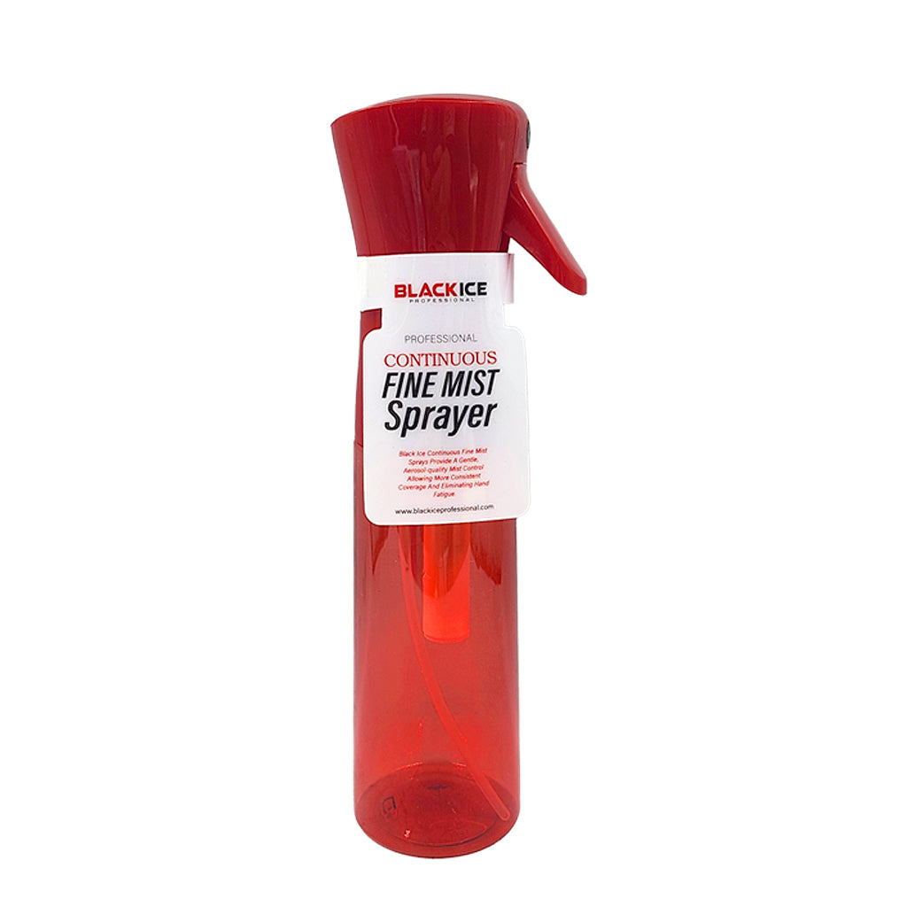 Black Ice Continous Fine Mist Bottle - Red