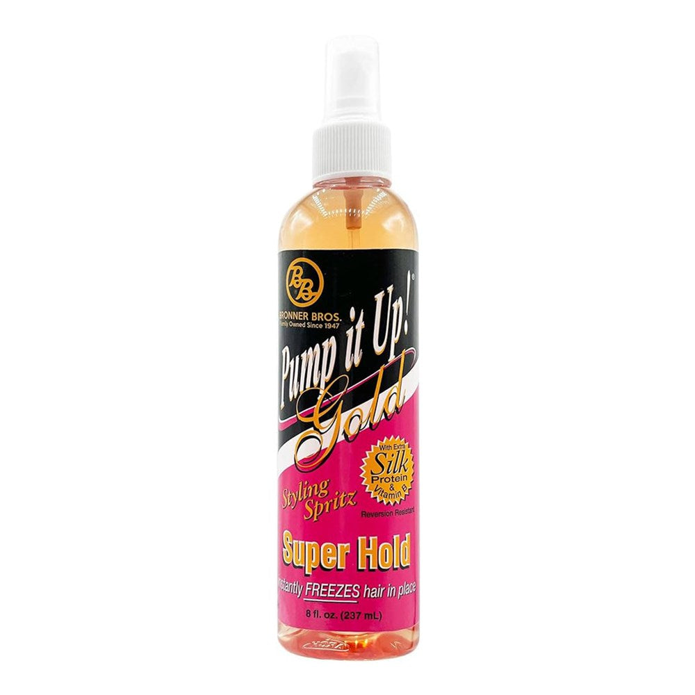 Bronner Brothers Pump It Up! Styling Spritz Gold 80% Alcohol