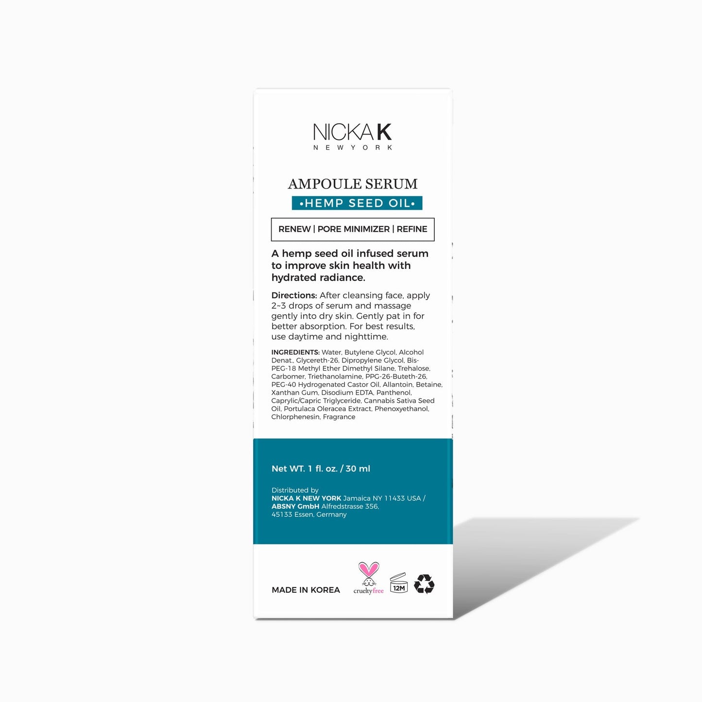 Nicka K Renew Facial Seuum - Hemp Seed