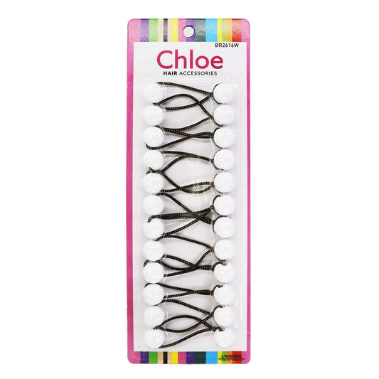 Chloe Hair Baubles - White #BR2616W