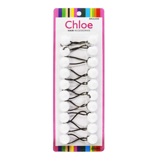 Chloe Hair Baubles - White #BR2620W