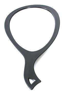 Magic Collection Extra Large Teardrop Shaped Professional Hand Mirror - Beautiful Black Hair