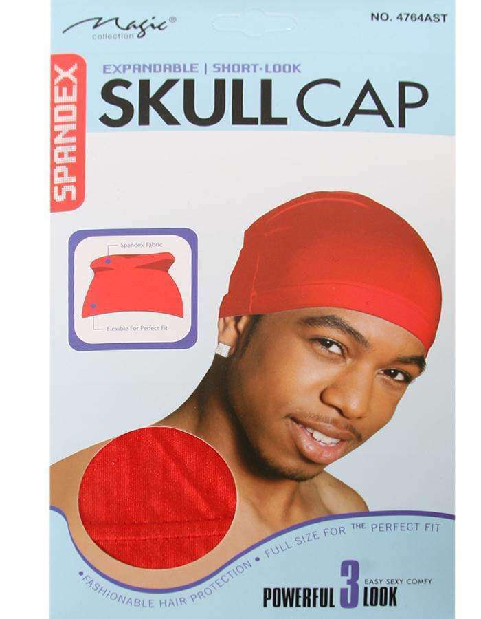 Magic Collection Spandex Skull Cap #4764AST Assorted - Beautiful Black Hair