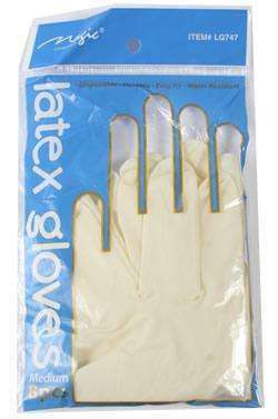 Magic Collection Medium Latex Gloves 8pk #LG747 - Beautiful Black Hair
