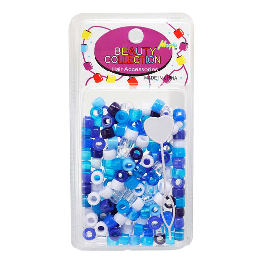 Beauty Collection Small Round Hair Beads - Blue Assorted #200BLUAST
