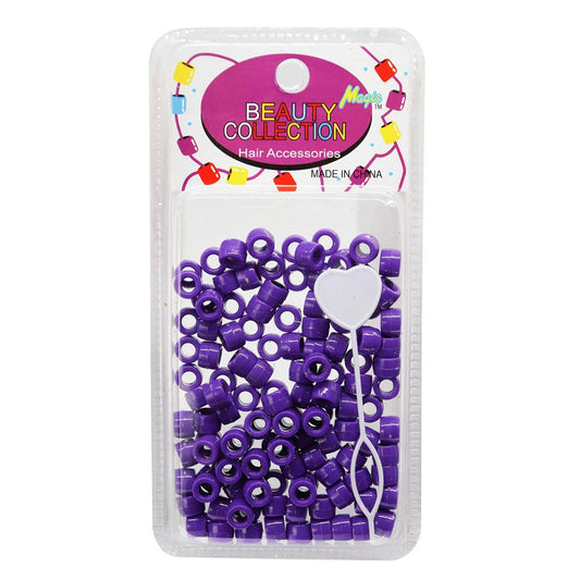 Beauty Collection Small Round Hair Beads - Purple #200PUR