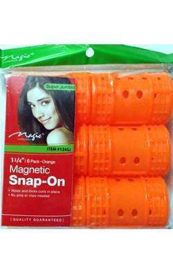 Magic Collection Jumbo Snap On Magnetic Rollers 1 ¾" - Beautiful Black Hair