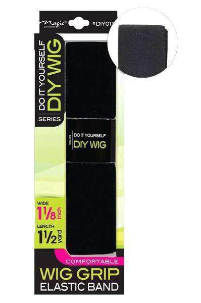 Magic Collection DIY Wig Grip Elastic Band 1 1/8"x1 1/2" - Beautiful Black Hair