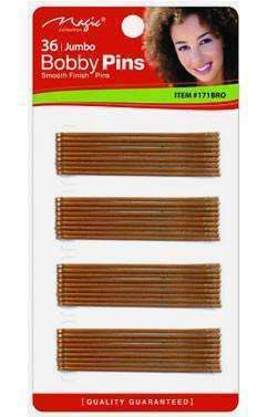 Magic Collection Jumbo Bobby Pins #171 Brown - Beautiful Black Hair