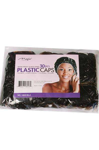Magic Collection Plastic Cap 30 Pack - Black - Beautiful Black Hair