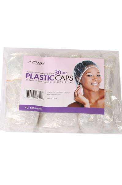 Magic Collection Plastic Cap 30 Pack - Clear - Beautiful Black Hair