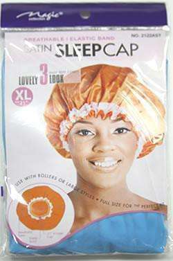 Magic Collection Extra Large Satin Sleep Cap #2122AST Assorted - Beautiful Black Hair