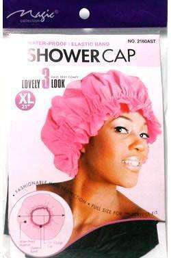 Magic Collection Extra Large Shower Cap #2160AST Assorted - Beautiful Black Hair