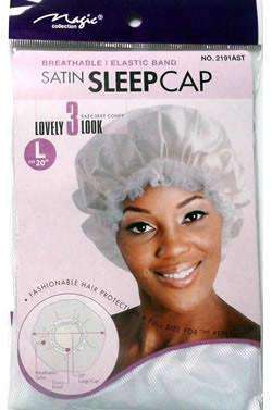 Magic Collection Large Satin Sleep Cap #2191AST Assorted - Beautiful Black Hair