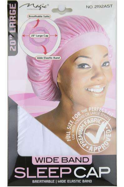 Magic Collection Wide Band Sleep Cap Large #2192AST Assorted - Beautiful Black Hair