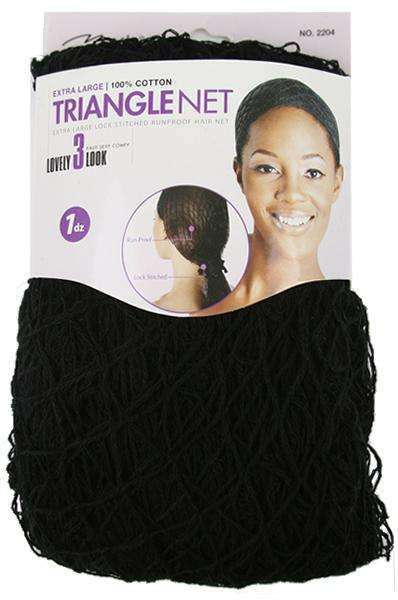 Magic Collection 100% Cotton Extra Large Triangle Net 12pk #2204 - Beautiful Black Hair