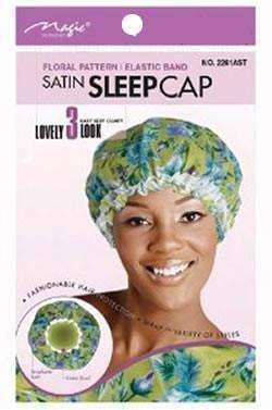 Magic Collection Floral Satin Sleep Cap #2261 - Beautiful Black Hair