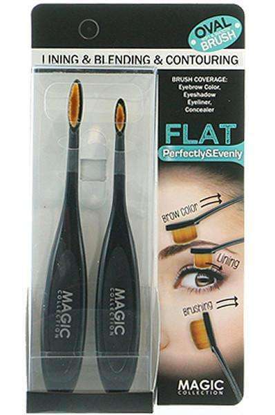 Magic Collection Oval Lining & Blending & Contouring Brush 2pc - Beautiful Black Hair