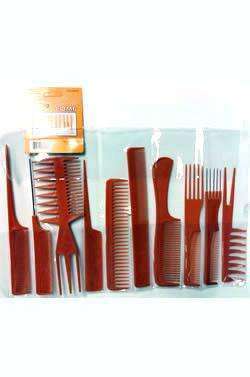 Magic Collection 10 Piece Comb Set Brown - Beautiful Black Hair