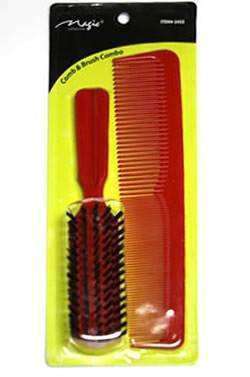 Magic Collection 9" Comb & Brush Set Assorted - Beautiful Black Hair