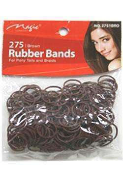 Magic Collection Rubber Bands Brown 275pcs - Beautiful Black Hair