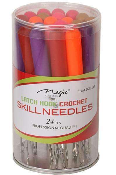 Magic Collection Crochet Skill Needle Latch Hook 24pc Jar - Beautiful Black Hair