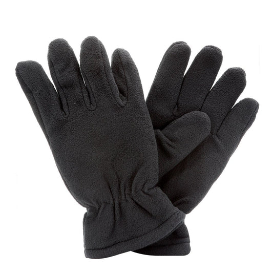 Men's Soft Polar Fleece Gloves  - Black