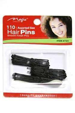Magic Collection Hair Pins Assorted Sizes #723 - Beautiful Black Hair