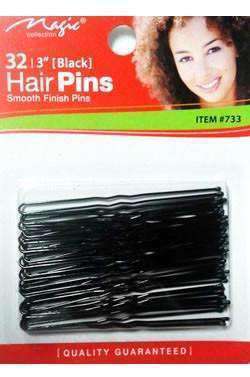 Magic Collection Hair Pins 3" #733 Black - Beautiful Black Hair