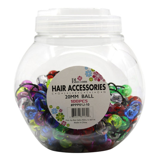 Magic Collection Hair Baubles Jar of 100 - Crystal Assorted #PPP01J-10