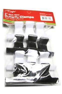 Magic Collection Butterfly Clamp 2" - Black & White - Beautiful Black Hair