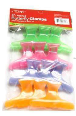 Magic Collection Butterfly Clamp 3" - Assorted - Beautiful Black Hair