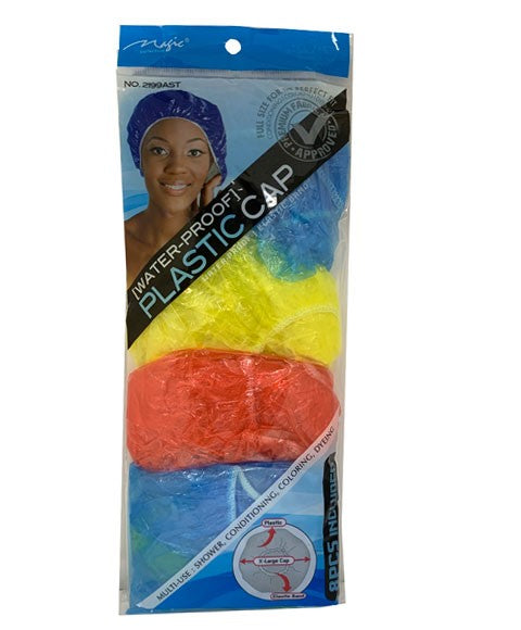 Magic Collection Water-Proof Plastic Cap #2199 - Assorted - Beautiful Black Hair